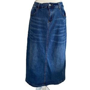 Amazon Denim Midi Skirt